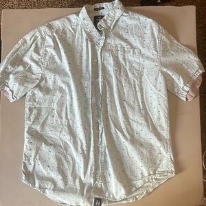 Artistry in Motion Mens Short Sleeve Dinosaur Print Shirt Large​